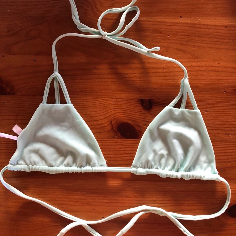 Light blue triangle bikini top!